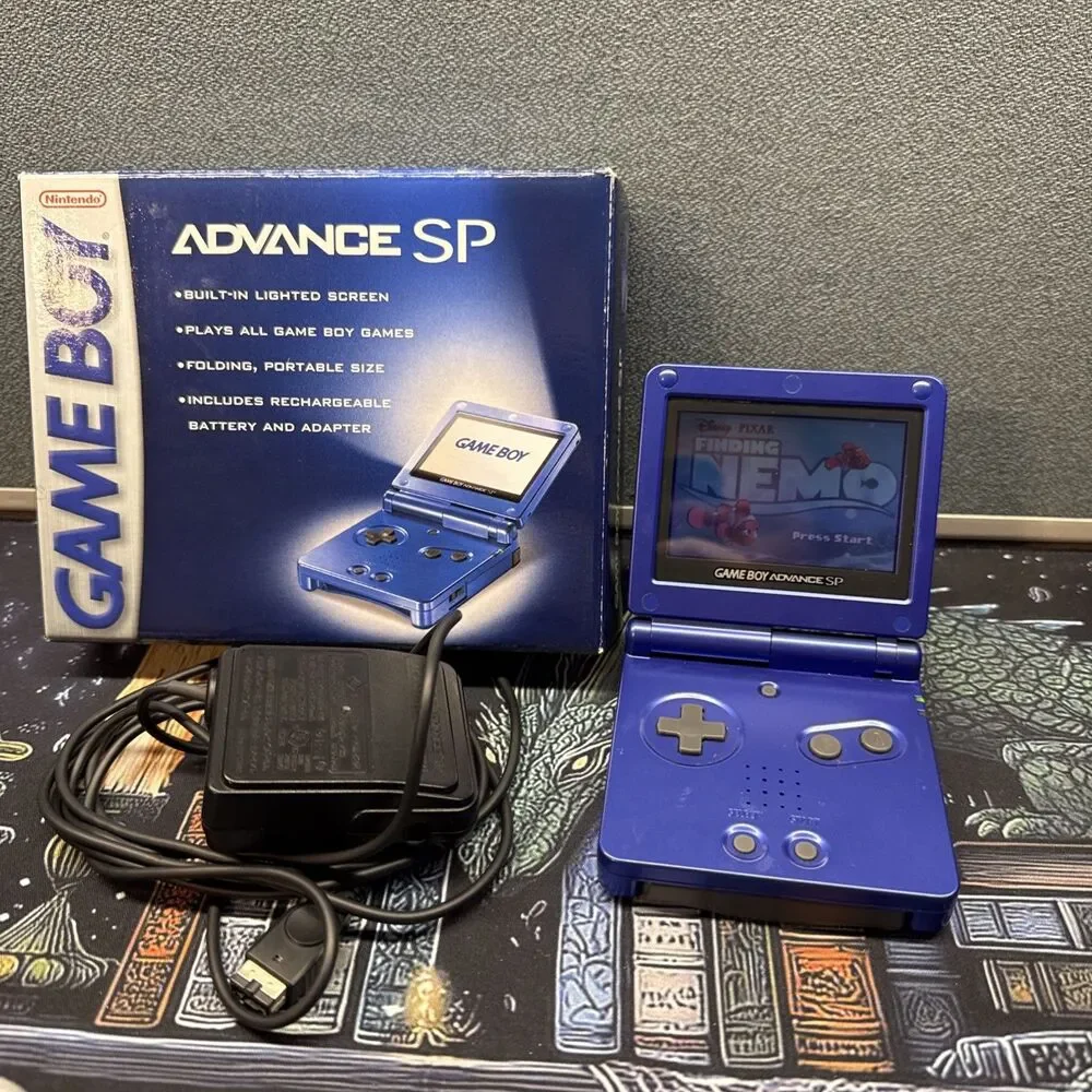 Nintendo GameBoy Advance SP GBA Handheld Console Complete Very Good Condition